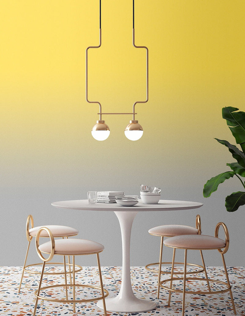 Colour Studio Ombre  - Yellow/Grey - Custom Sized Wallpaper Mural (per m2)