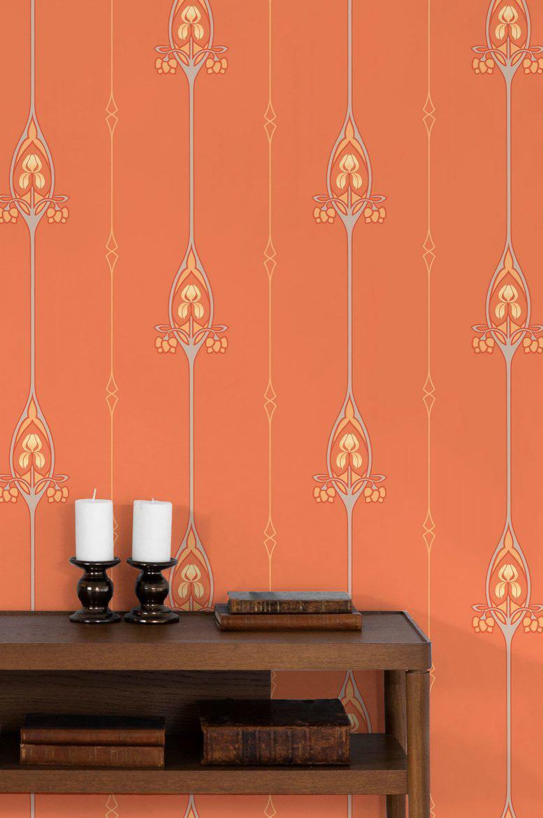 Gamla Grand Historical Wallpaper - Red