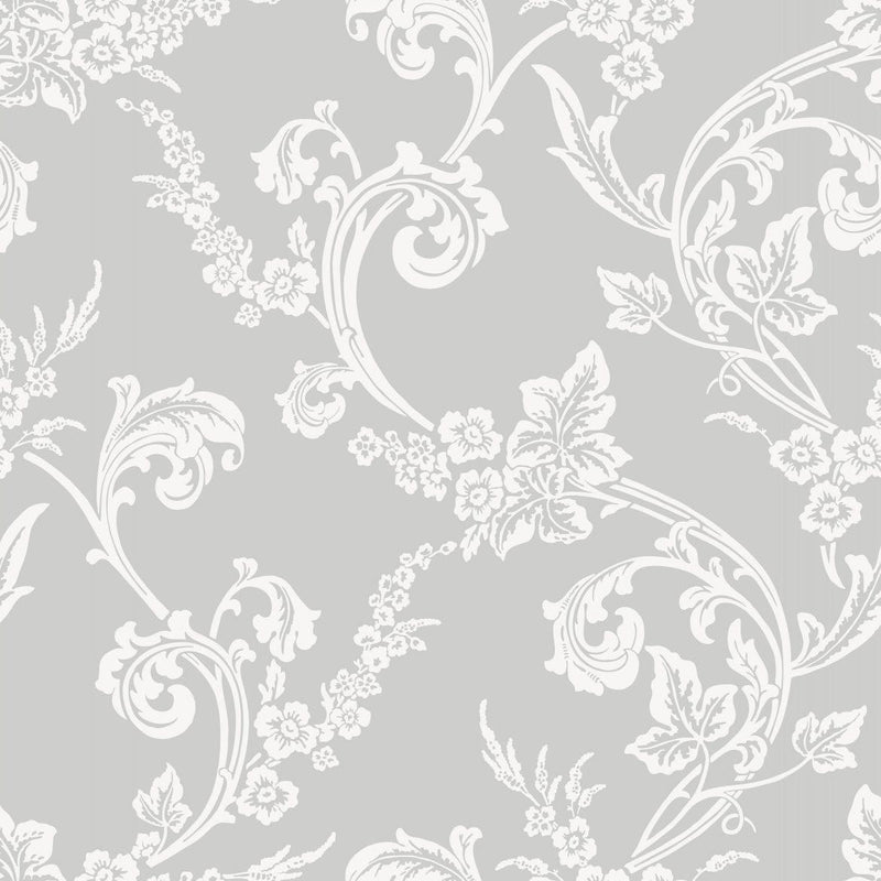 Sample - Johannelund Wallpaper  - Grey