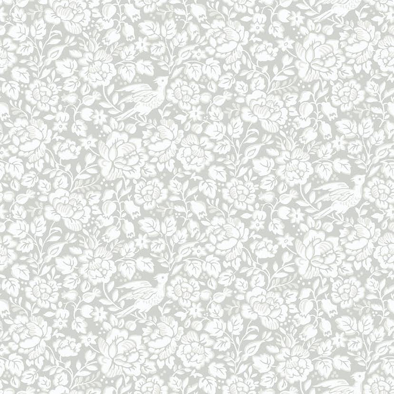 Sample - Jenny - Nightingale Wallpaper - Grey