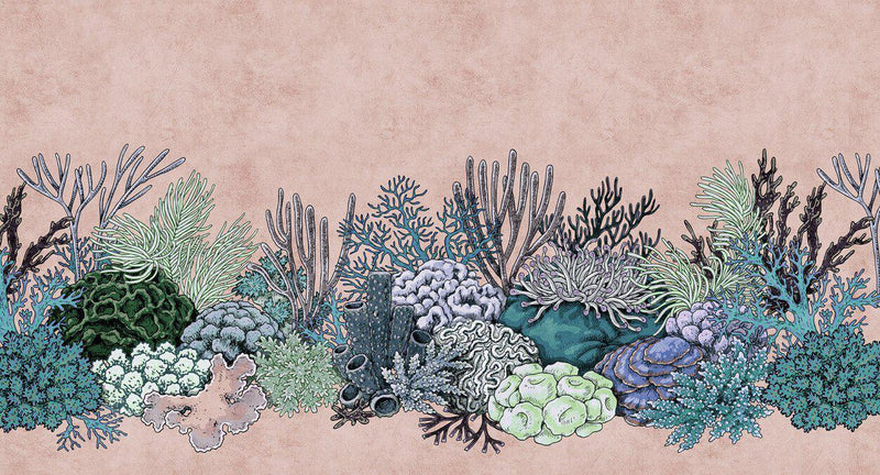 Octopus´s Garden - Custom Sized Wallpaper Mural (per m2) - Coral