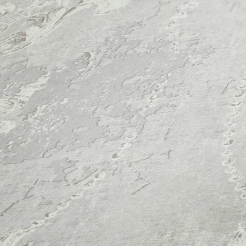 Old World Plaster Wallpaper - Grey/Silver