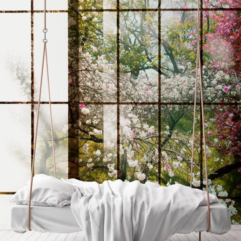 Orchard Window - Custom Sized Wallpaper Mural (per m2) - Orchard 1