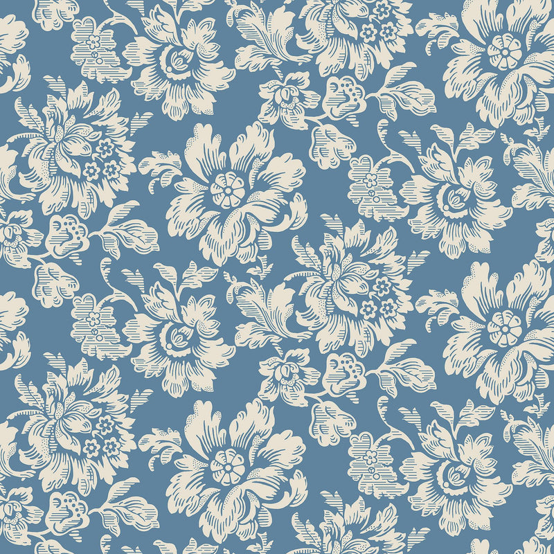 Rococo Hogstatorpet Wallpaper - Blue