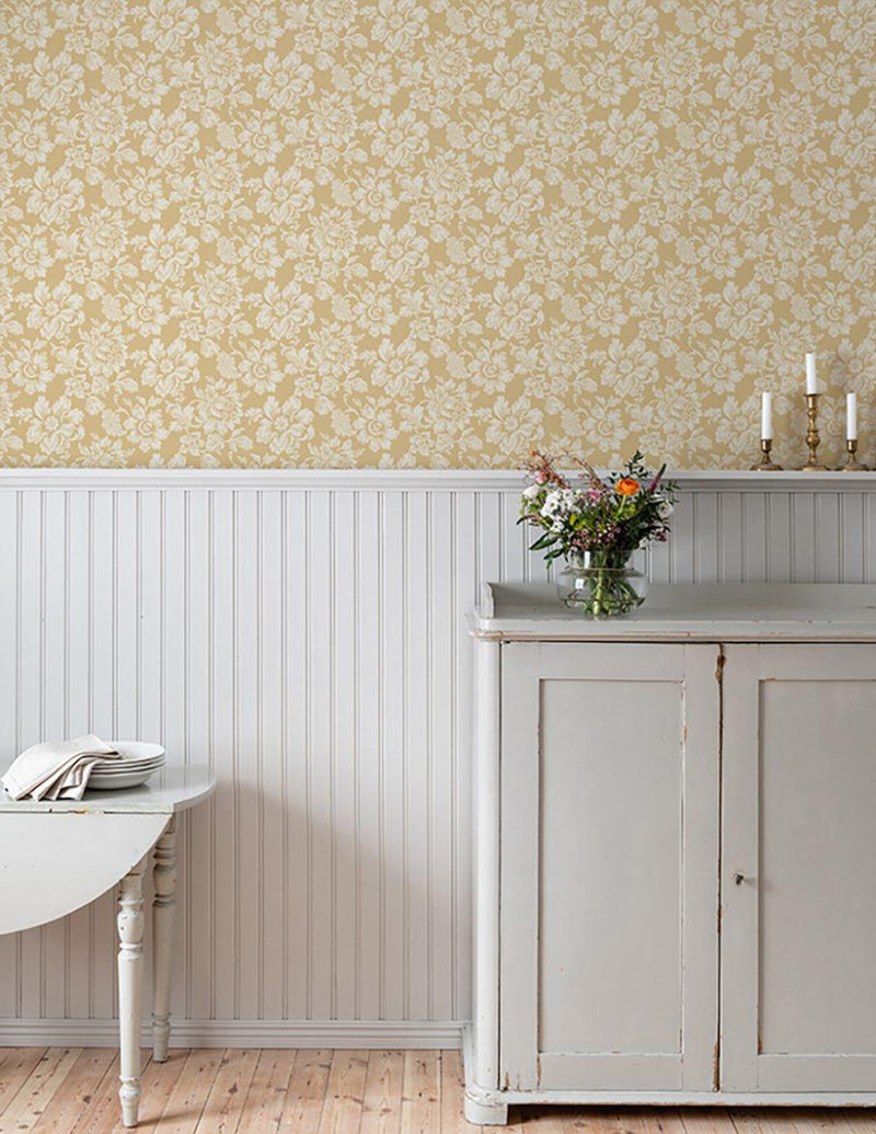 Rococo Hogstatorpet Wallpaper - Yellow