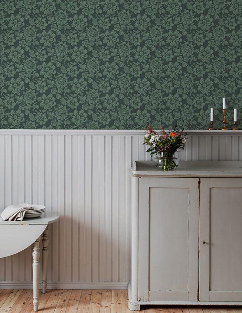 Rococo Hogstatorpet Wallpaper - Green