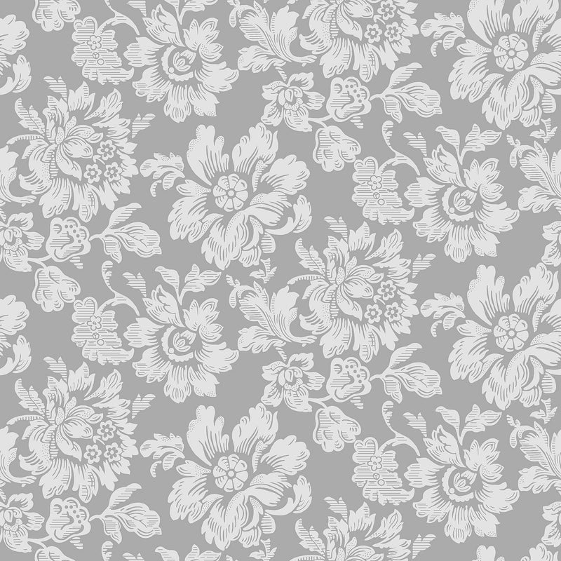 Rococo Hogstatorpet Wallpaper - Grey