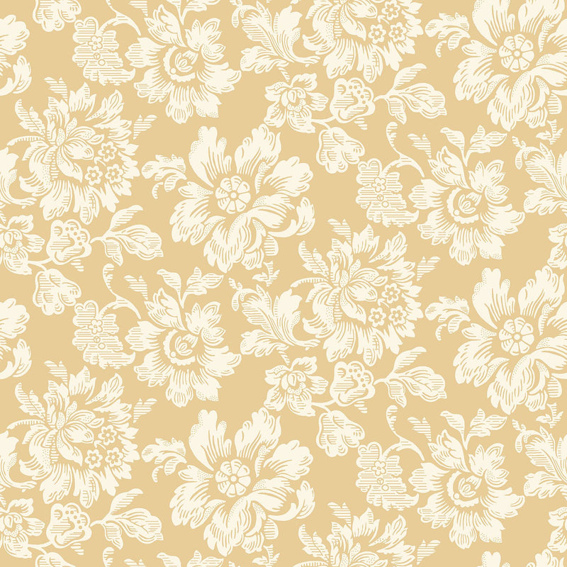 Sample - Rococo Hogstatorpet Wallpaper - Yellow