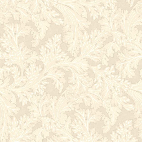 Sample - Forenza - Ornate Leaves Wallpaper - Cream