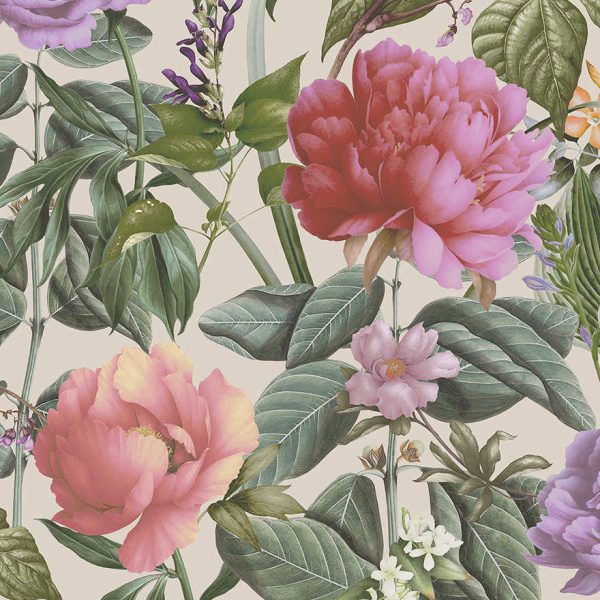 Sample - Botanicus - Large Blossoms Wallpaper - Cream