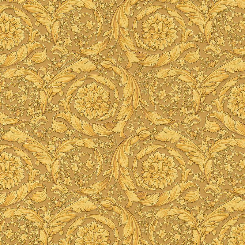 Versace Floral Garland 2 Wallpaper - Gold