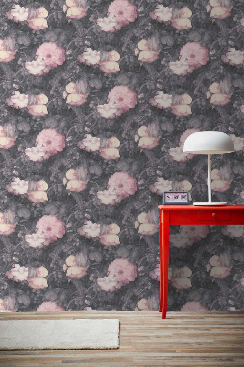 Dutch Floral Wallpaper - Pink