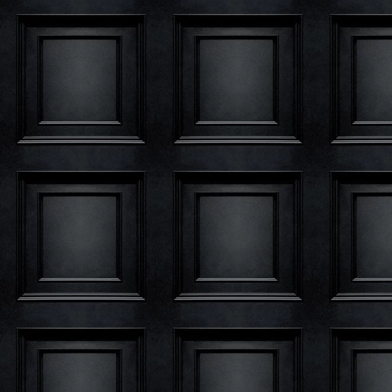 Amara Wood Panel Wallpaper - Black