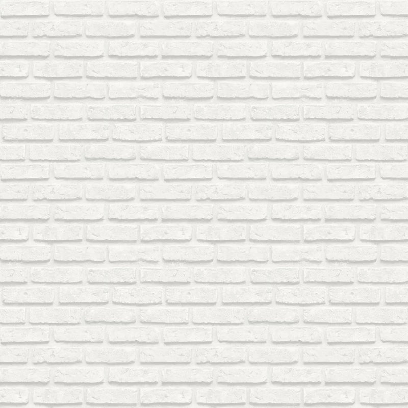 A4 White Brick Wallpaper Sample