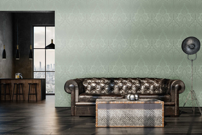 Damask Wallpaper - Sage