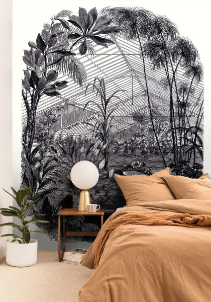 Panoramique Jordin D'Hiver Wallpanel - Black and White