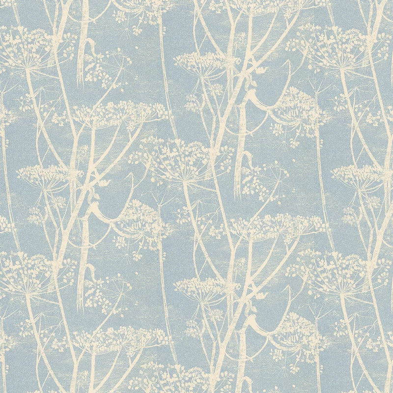 Cow Parsley Wallpaper - Soft Blue