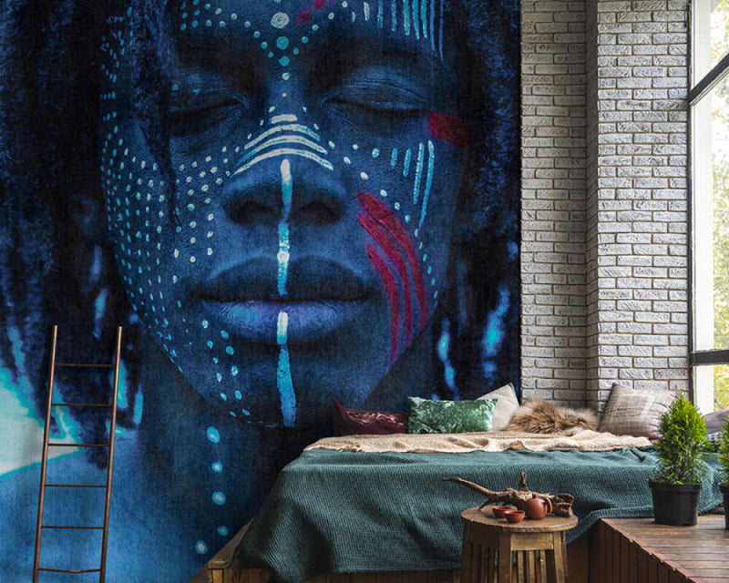 Karo Tribe Portrait Mural (Walls by Patel 4 Collection)