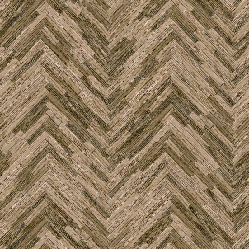 Versace Parquet Wallpaper - Brown/Beige