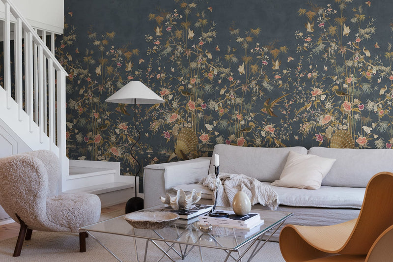 Chinoiserie Garden Mural Wallpaper - 3 Colours