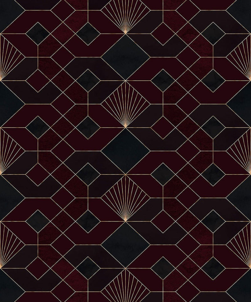 Deco Obsidian Mural Wallpaper