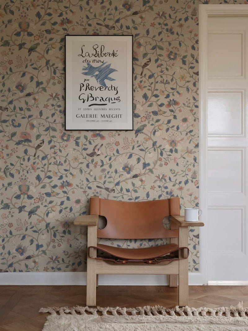 Hedda Mural Wallpaper - Sandstone