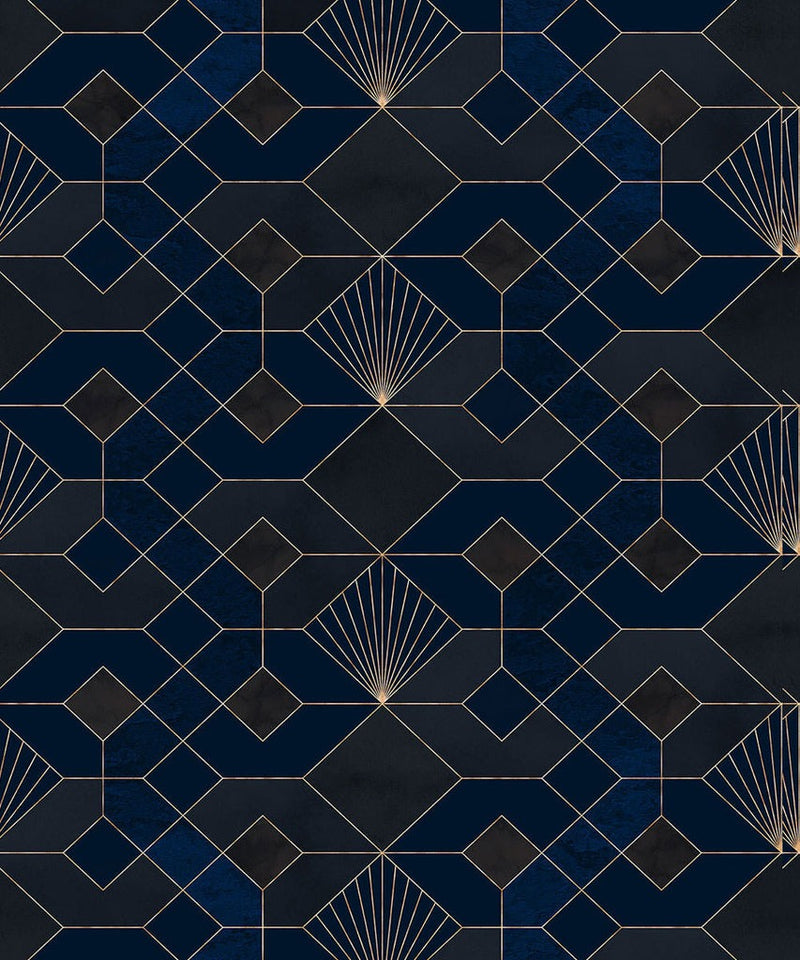 Deco Obsidian Mural Wallpaper