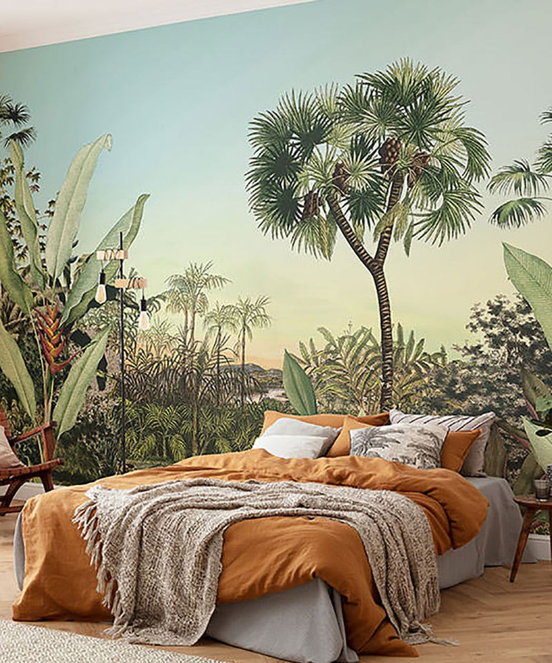 Golden Hour Tropics Mural Wallpaper