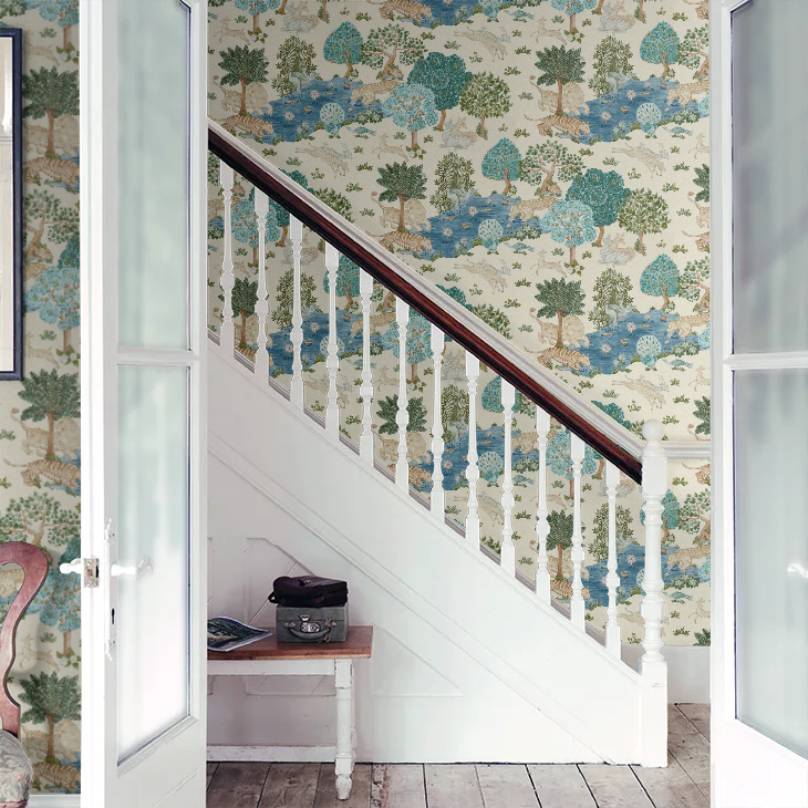 Pamir Wallpaper - Cream/Nettle LAST ROLL