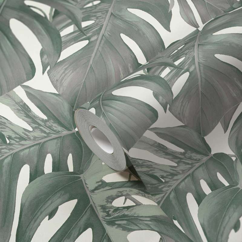 Monstera Dreams Wallpaper - Muted Shades