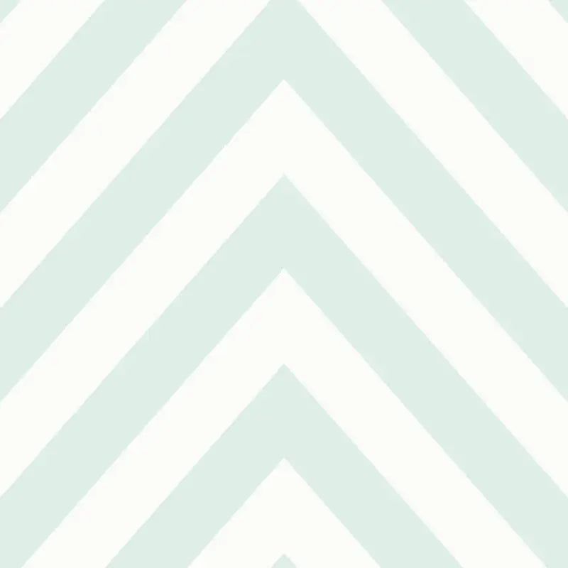 Chevron Wallpaper - Soft Teal/White