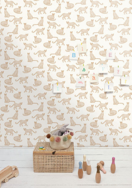 Lea Leopard Wallpaper - White