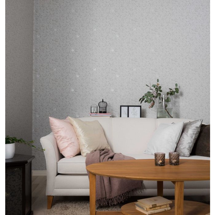 Lunden Butterfly Wallpaper - Grey