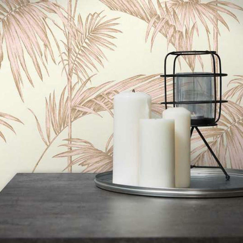 Lola Palm Wallpaper - Blush