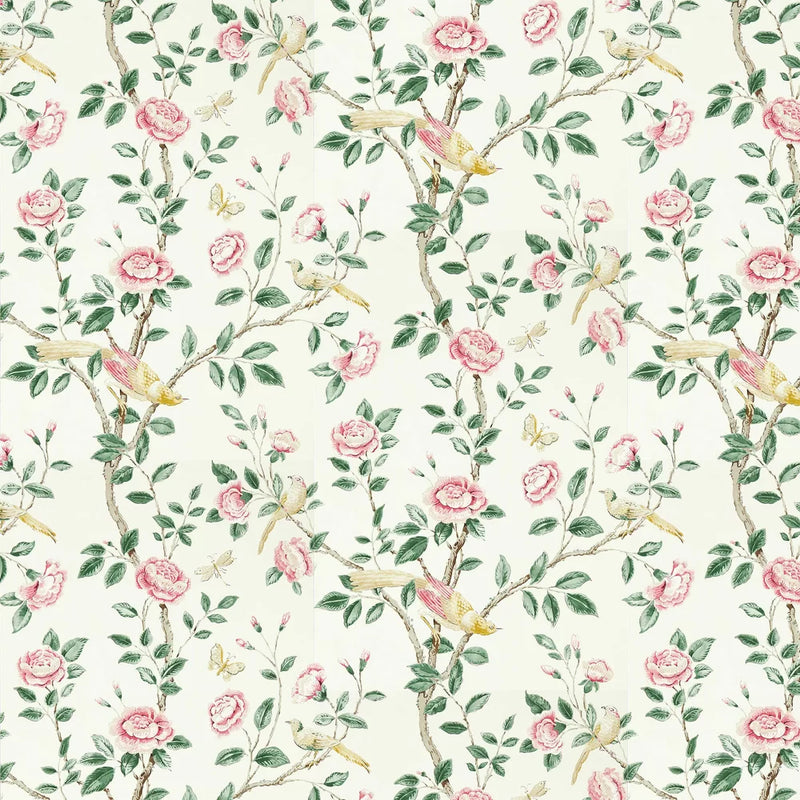 Andhara Wallpaper - Rose/Cream