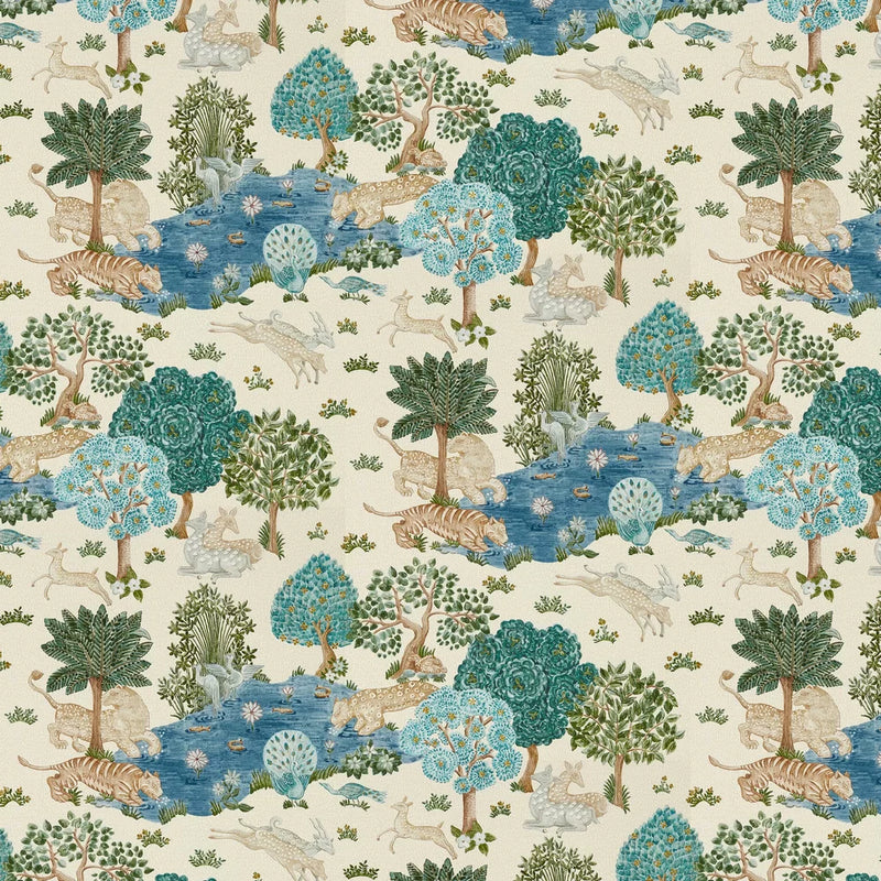 Pamir Wallpaper - Cream/Nettle LAST ROLL