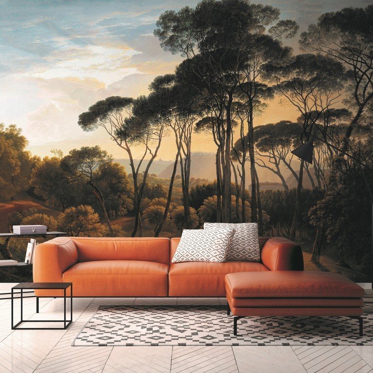 Italian Landscape - Custom Sized Wallpaper Mural (per m2) - Moody