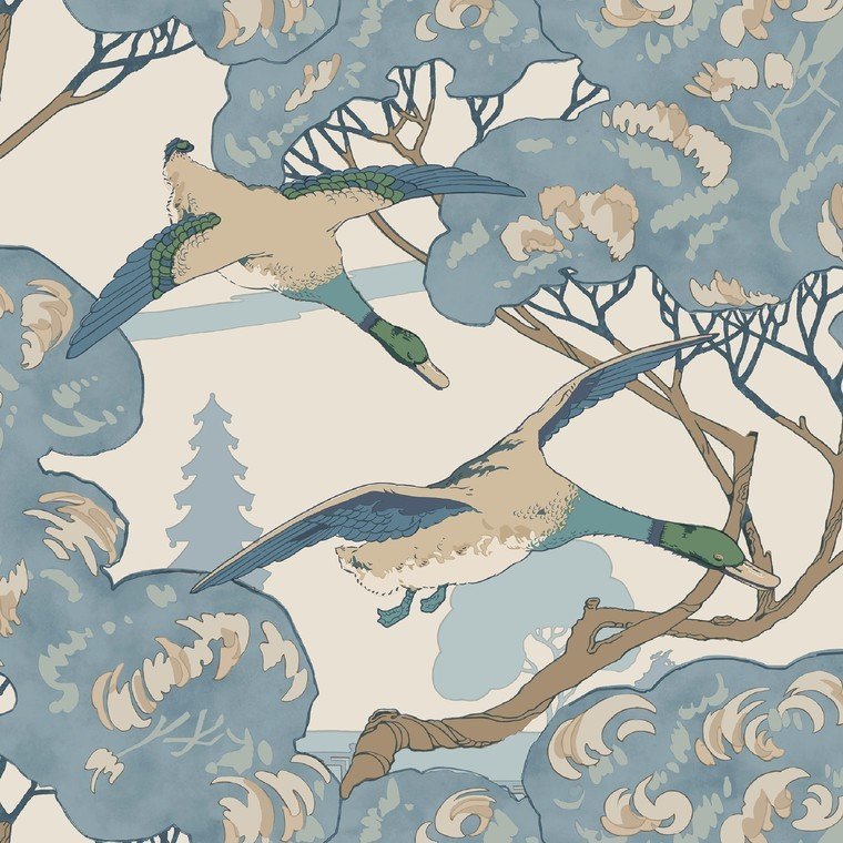 Grand Flying Ducks Wallpaper - 10 Colours