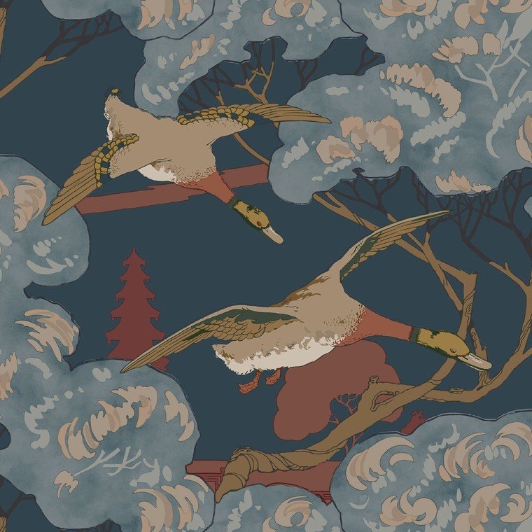 Grand Flying Ducks Wallpaper - 10 Colours