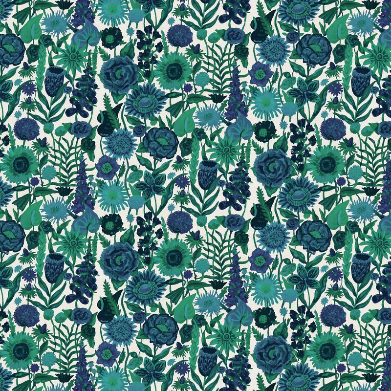 Utopia Floral Wallpaper - Sapphire