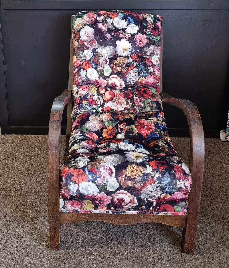 Flowerbomb Floral Velvet - Custom Upholstery 