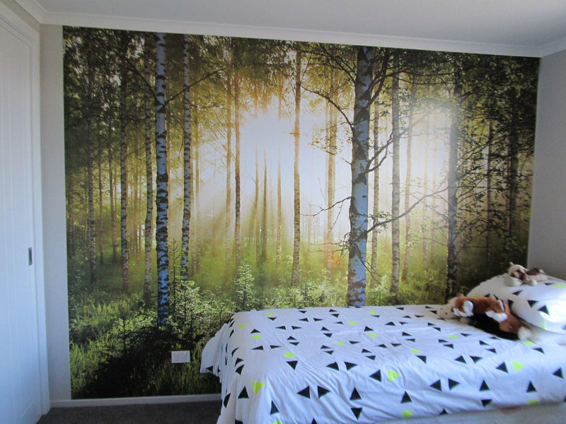 Foggy Forest Mountain Wallpaper Mural A perfect accent wall for our cabin  retreat  Fresh Mommy Blog