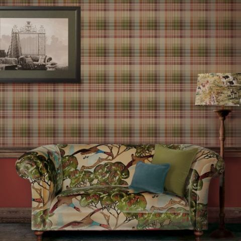 Mulberry Ancient Tartan Wallpaper - 6 Colours